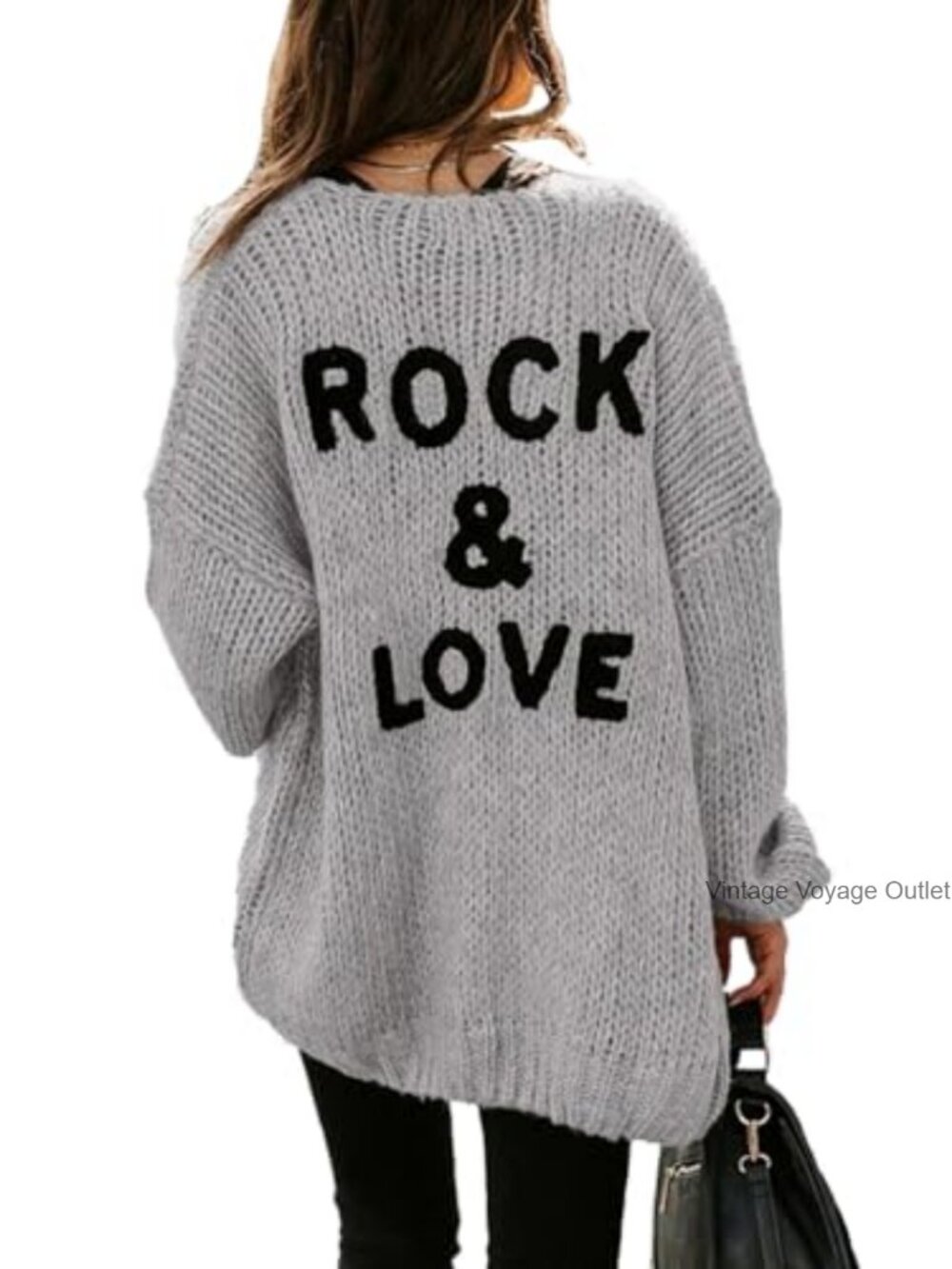 PRETTYGARDEN Women's Long Sleeve Open Front Knit Cardigan Sweater Loose Draped